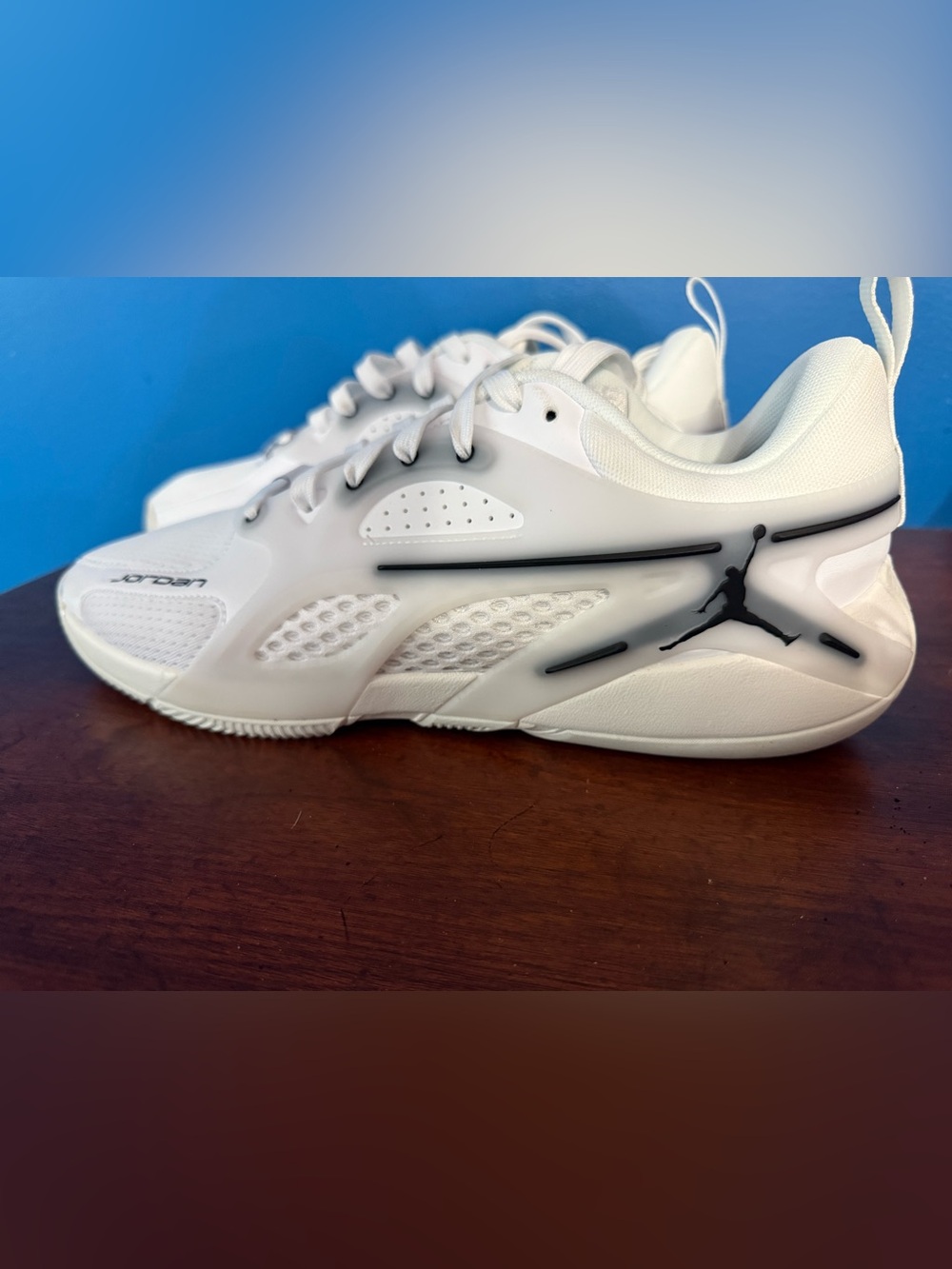 Nike White and Black Jordan Low-Top Athletic Sneakers mens 9 women’s 10.5